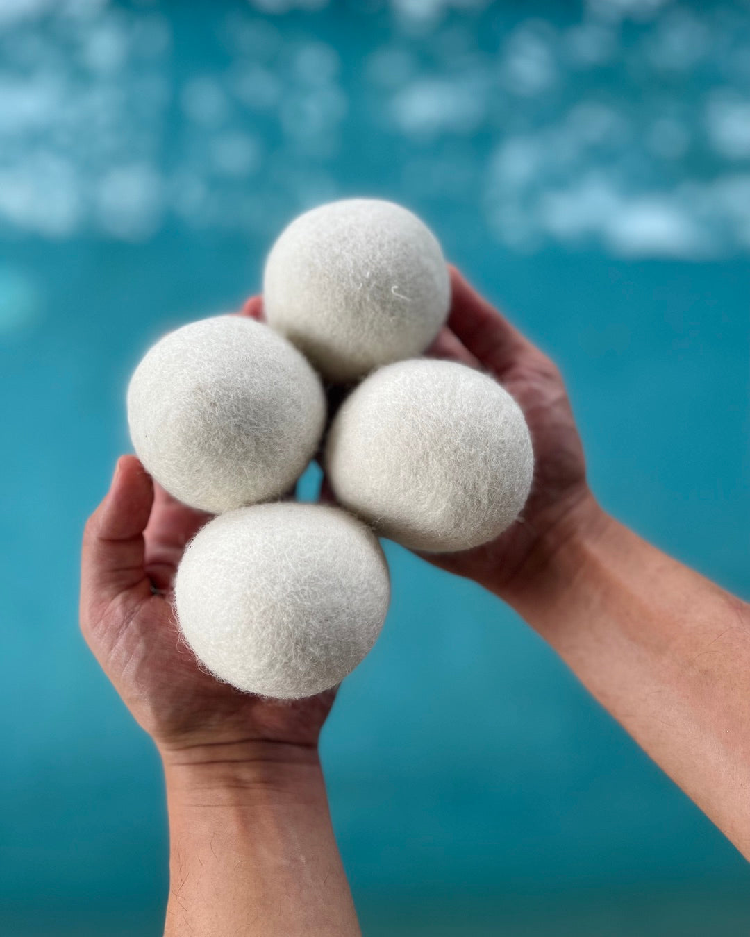 Organic Wool Dryer Balls Natural Fabric Softening Weightless Clean