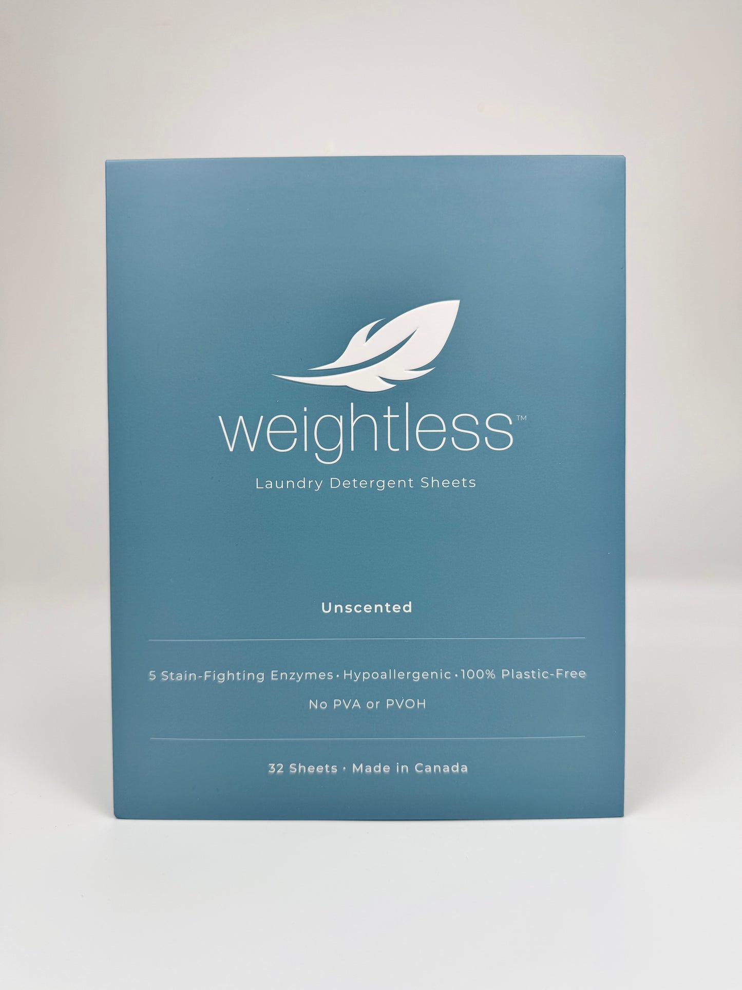 Welcome to the NEW Weightless Laundry Sheets. PVA-Free, Unscented, Made in Canada