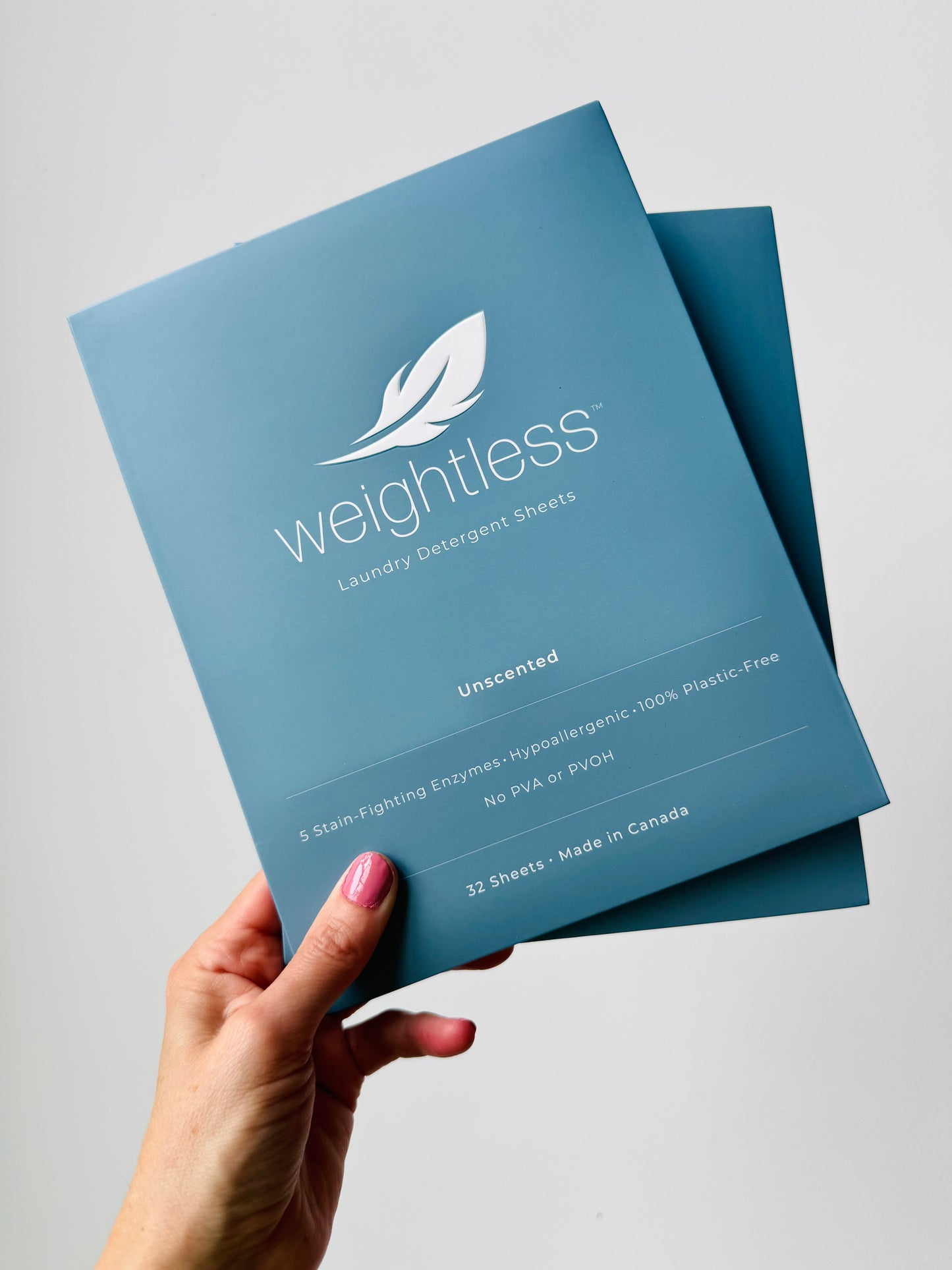 Welcome to the NEW Weightless Laundry Sheets. PVA-Free, Unscented, Made in Canada
